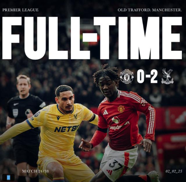 体育娱乐-【英超】曼联0比2水晶宫，马特塔梅开二度，利马重伤