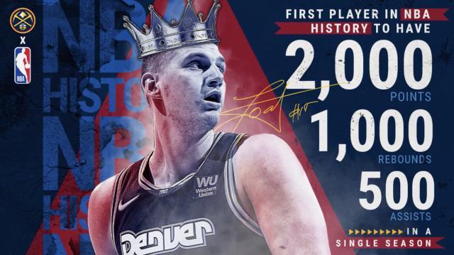 约基奇单季里程碑前无古人 竞逐MVP他愿顺其自然