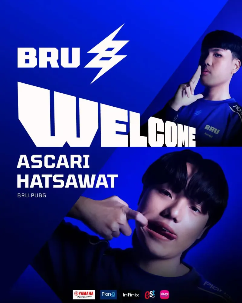 体育直播-BRU战队社媒官宣：Hatsawat与Ascari加入